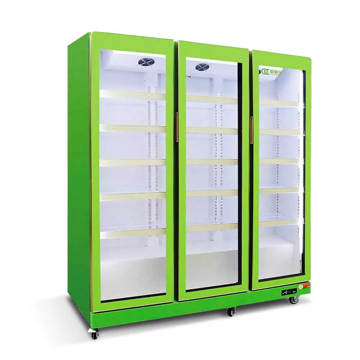 Tủ mát 3 cánh kính Oucboll LG-1670FL (xanh lá)