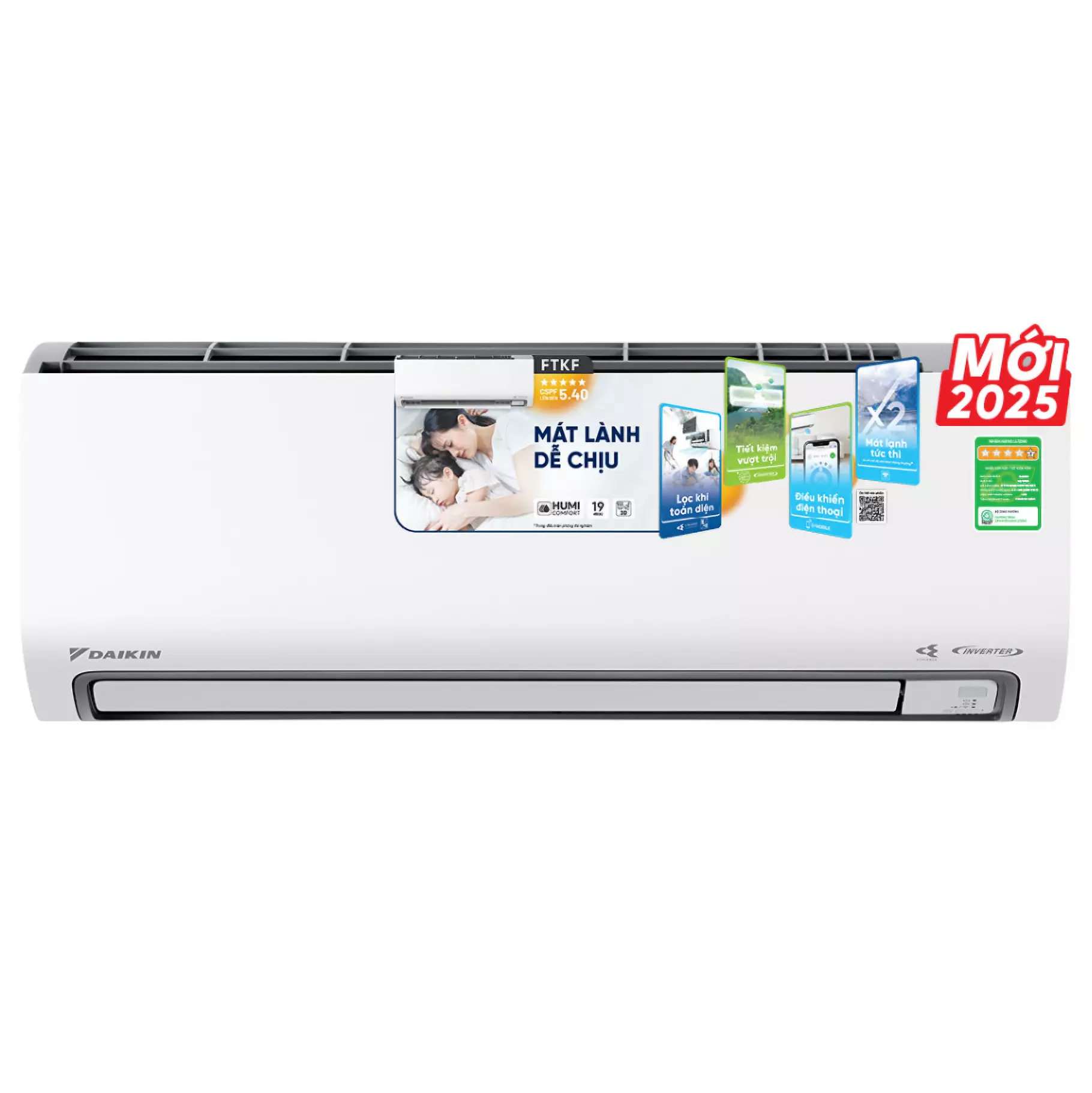 Máy lạnh treo tường Daikin Inverter 1 HP FTKF25ZVMV/RKF25ZVMV