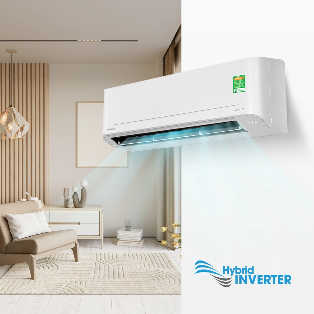 công nghệ Hybrid inverter Eco tiết kiệm điện máy lạnh Toshiba