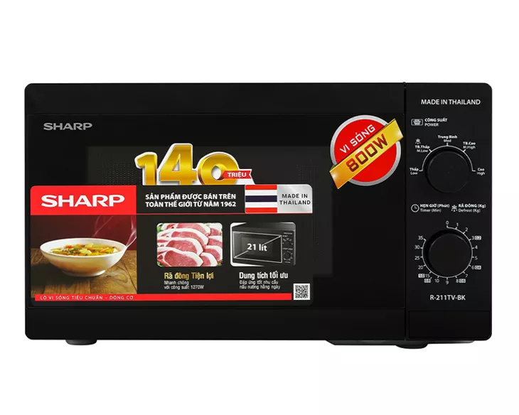 Lò vi sóng Sharp R-211TV-BK 21 lít