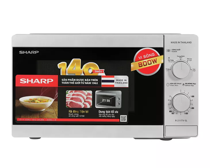 Lò vi sóng Sharp R-211TV-SL 21 lít