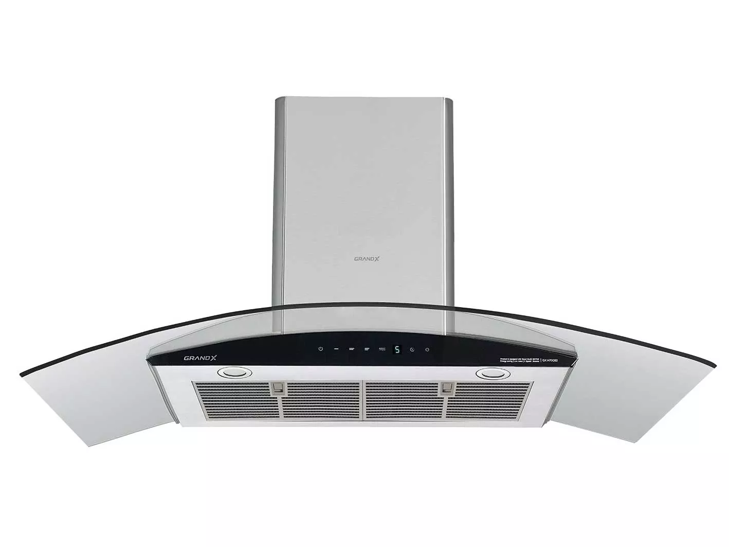 Máy hút mùi kính cong áp tường GrandX GX H90C62 GX H90C62S