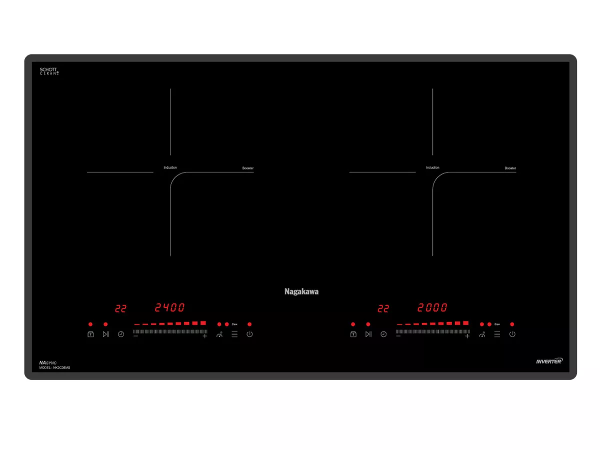 Bếp đôi điện từ Nagakawa NK2C08MS