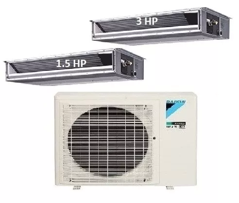 Máy Lạnh Multi Daikin Inverter 1 Dàn Nóng 4 HP + 2 Dàn Lạnh Giấu Trần Nối Ống Gió 1.5 HP-3 HP
