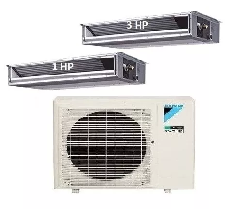 Máy Lạnh Multi Daikin Inverter 1 Dàn Nóng 3.5 HP + 2 Dàn Lạnh Giấu Trần Nối Ống Gió 1 HP-3 HP