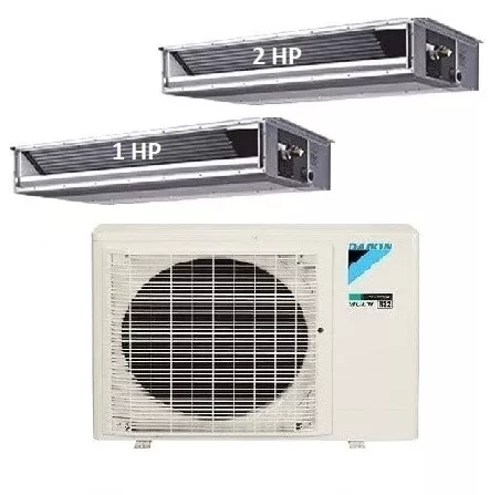 Máy Lạnh Multi Daikin Inverter 1 Dàn Nóng 3 HP + 2 Dàn Lạnh Giấu Trần Nối Ống Gió 1 HP – 2 HP