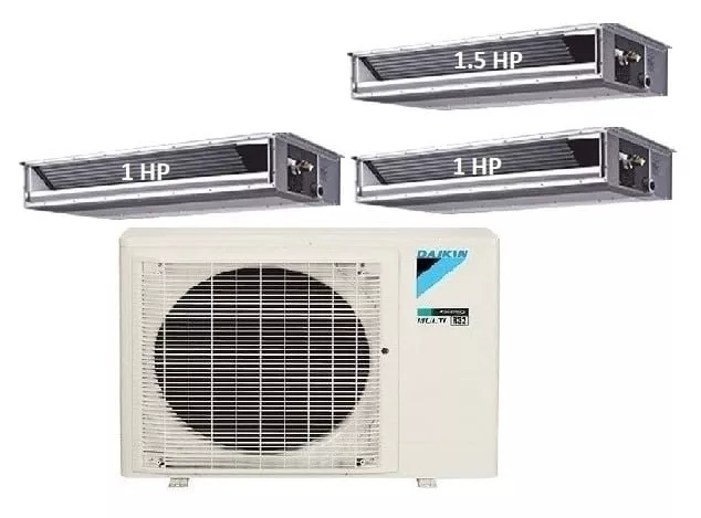 Máy Lạnh Multi Daikin Inverter 1 Dàn Nóng 3 HP + 3 Dàn Lạnh Giấu Trần Nối Ống Gió 1 HP – 1.5 HP