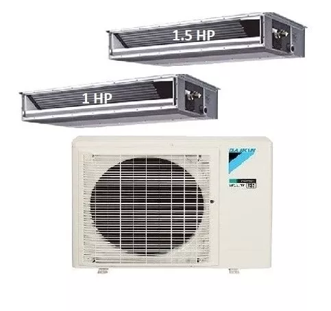 Máy Lạnh Multi Daikin Inverter 1 Dàn Nóng 2 HP + 2 Dàn Lạnh Giấu Trần Nối Ống Gió 1 HP – 1.5 HP