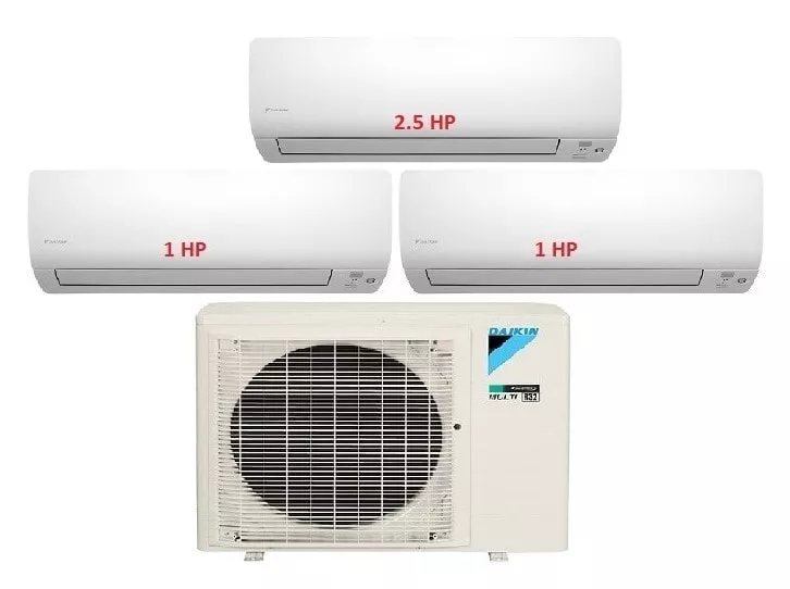 Máy Lạnh Multi Daikin Inverter 1 Dàn Nóng 4 HP + 3 Dàn Lạnh Treo Tường 1 HP - 2.5 HP