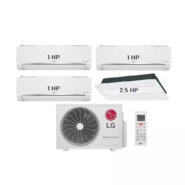 Máy Lạnh Multi LG 1 Dàn Nóng 5Hp + 3 DLTT-1Hp + 1 DLAT1HT-2.5Hp