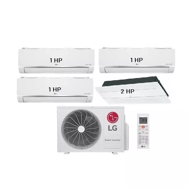 Máy Lạnh Multi LG 1 Dàn Nóng 5Hp + 3 DLTT-1Hp + 1 DLAT1HT-2Hp