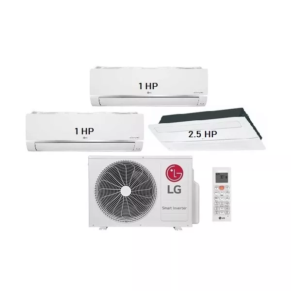 Máy Lạnh Multi LG 1 Dàn Nóng 4.5Hp + 2 DLTT-1Hp + 1 DLAT1HT-2.5Hp