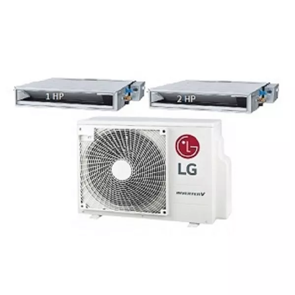 91.Máy Lạnh Multi LG 1 Dàn Nóng 3 Hp + 2 Dàn Lạnh Âm Trần Nối Ống Gió 1 Hp - 2 Hp