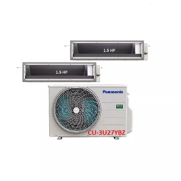 Máy Lạnh Multi Panasonic Inverter 1 Dàn Nóng 3 Hp + 2 Dàn Lạnh Nối Ống Gió 1.5 Hp