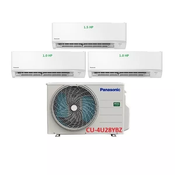 Máy Lạnh Multi Panasonic Inverter 1 Dàn Nóng 3 Hp + 3 Dàn Lạnh Treo Tường 1 Hp-1.5 Hp