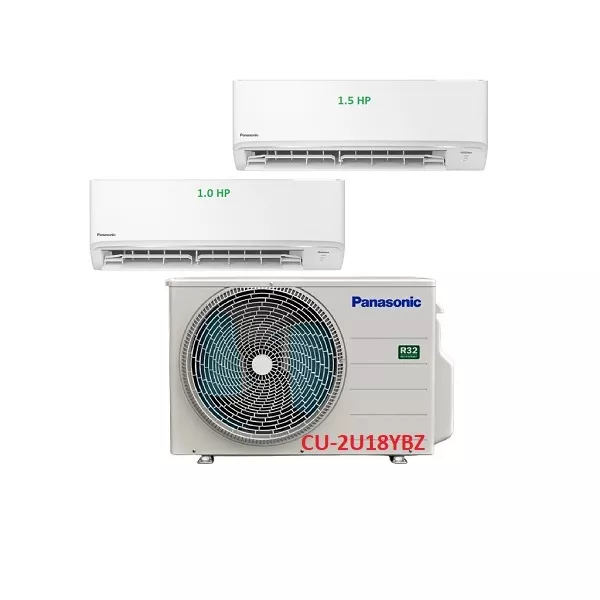 Máy Lạnh Multi Panasonic Inverter 1 Dàn Nóng 2 Hp + 2 Dàn Lạnh Treo Tường 1 Hp-1.5 Hp