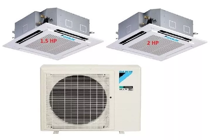 46.Máy Lạnh Multi Daikin Inverter 1 Dàn Nóng 3 HP + 2 Dàn Lạnh Âm Trần 1.5 HP – 2 HP
