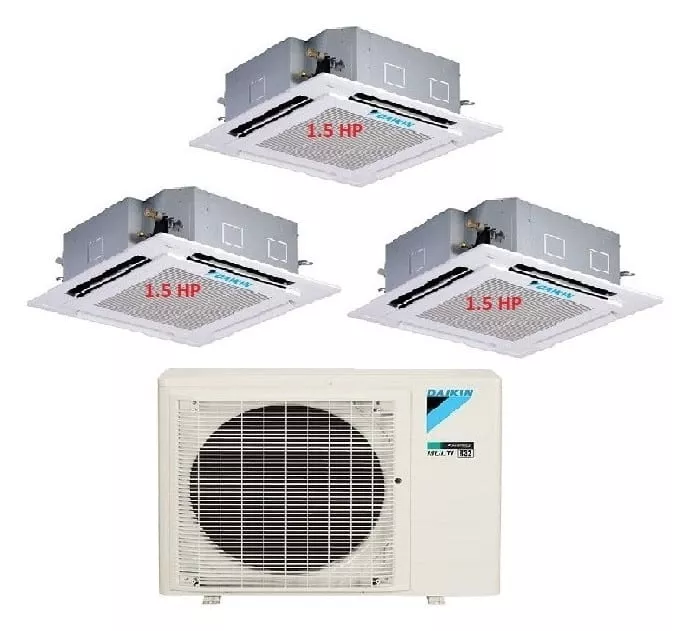 Máy Lạnh Multi Daikin Inverter 1 Dàn Nóng 4 HP + 3 Dàn Lạnh Âm Trần 1.5 HP
