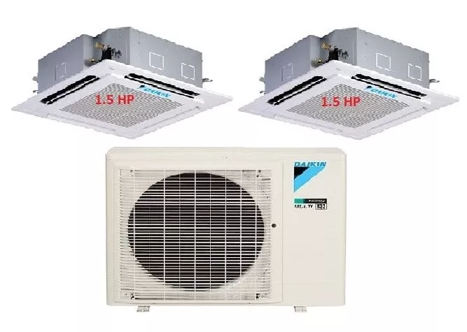 Máy Lạnh Multi Daikin Inverter 1 Dàn Nóng 2 HP + 2 Dàn Lạnh Âm Trần 1.5 HP