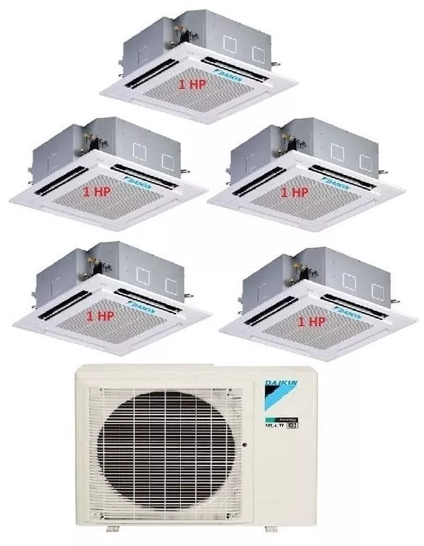 Máy Lạnh Multi Daikin Inverter 1 Dàn Nóng 4 HP + 5 Dàn Lạnh Âm Trần 1 HP