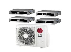 Máy Lạnh Multi LG 1 Dàn Nóng 4 Hp + 4 Dàn Lạnh Âm Trần Nối Ống Gió 1 Hp