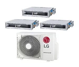 Máy Lạnh Multi LG 1 Dàn Nóng 5 Hp + 3 Dàn Lạnh Âm Trần Nối Ống Gió 2 Hp