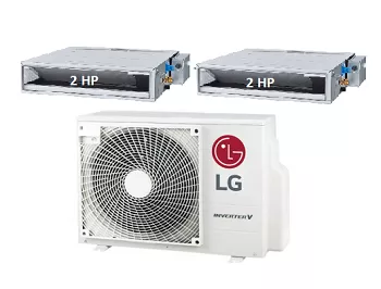 Máy Lạnh Multi LG 1 Dàn Nóng 4 Hp + 2 Dàn Lạnh Âm Trần Nối Ống Gió 2 Hp
