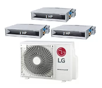 Máy Lạnh Multi LG 1 Dàn Nóng 3.5 Hp + 3 Dàn Lạnh Âm Trần Nối Ống Gió 1 Hp - 2 Hp