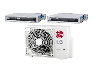 Máy Lạnh Multi LG 1 Dàn Nóng 2 Hp + 2 Dàn Lạnh Âm Trần Nối Ống Gió 1 Hp - 2 Hp