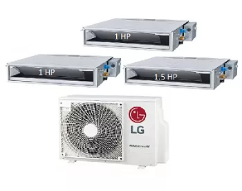 Máy Lạnh Multi LG 1 Dàn Nóng 3.5 Hp + 2 Dàn Lạnh Âm Trần Nối Ống Gió 1 Hp - 1.5 Hp