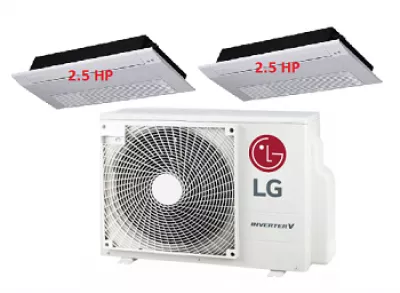 Máy Lạnh Multi LG 1 Dàn Nóng 5 Hp + 2 Dàn Lạnh Âm Trần 1 Hướng Thổi 2.5 Hp