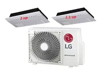 Máy Lạnh Multi LG 1 Dàn Nóng 4 Hp + 2 Dàn Lạnh Âm Trần 1 Hướng Thổi 2 Hp - 2.5 Hp