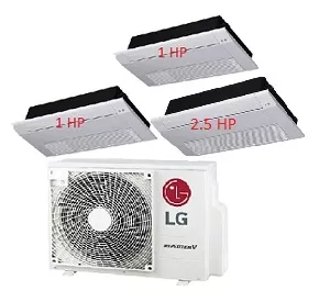 Máy Lạnh Multi LG 1 Dàn Nóng 3.5 Hp + 3 Dàn Lạnh Âm Trần 1 Hướng Thổi 1 Hp - 2.5 Hp