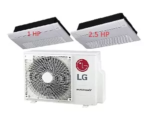 Máy Lạnh Multi LG 1 Dàn Nóng 2.5 Hp + 2 Dàn Lạnh Âm Trần 1 Hướng Thổi 1 Hp - 2.5 Hp