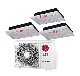 Máy Lạnh Multi LG 1 Dàn Nóng 2.5 Hp + 3 Dàn Lạnh Âm Trần 1 Hướng Thổi 1 Hp - 1.5 Hp