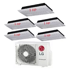 Máy Lạnh Multi LG 1 Dàn Nóng 5 Hp + 5 Dàn Lạnh Âm Trần 1 Hướng Thổi 1 Hp