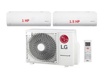 Máy Lạnh Multi LG 1 Dàn Nóng 2 Hp + 1 Dàn Lạnh Treo Tường 1 Hp + 1 Dàn Lạnh Treo Tường 1.5 Hp
