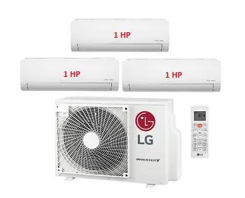 Máy Lạnh Multi LG 1 Dàn Nóng 2.5 Hp + 3 Dàn Lạnh Treo Tường 1 Hp-A3UQ24GFD0/AMNQ09GSJA0